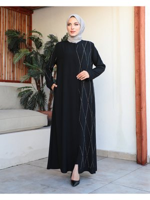 Zikzak Taşlı Yazlık Ferace Zikzak Taşlı Yazlık Ferace