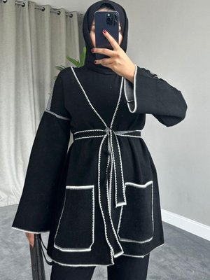 Büyük Cepli Hırka Siyah