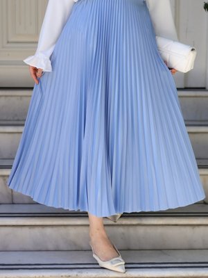 Deta Açık Mavi Etek