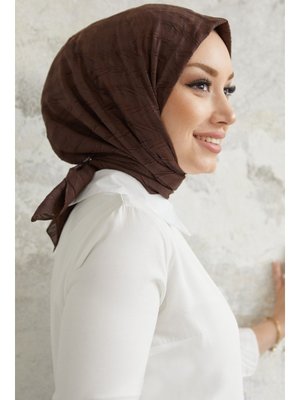 Acı Kahve Bambu Dokulu Kraş Eşarp
