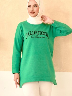 California Baskılı Tunik Yeşil California Baskılı Tunik Yeşil