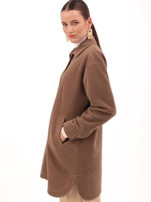 Yanları Cepli Polar Ceket