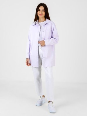 Lila Deri Görünümlü Ceket Lila Deri Görünümlü Ceket