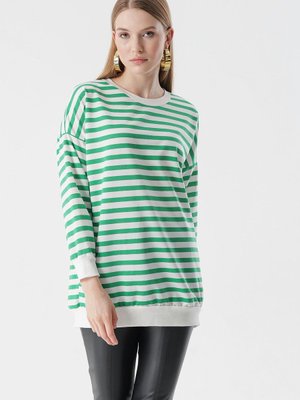 Yeşil Çizgili İki İplik Sweat Yeşil Çizgili İki İplik Sweat