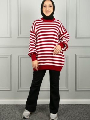 Kırmızı Çizgili Tunik