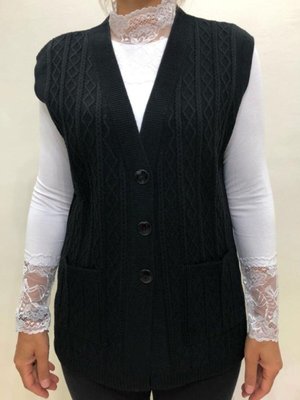 Ece Anne Kısa Düğmeli Yelek