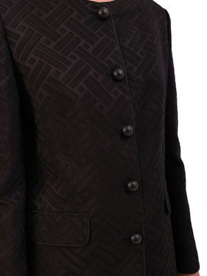 Kendinden Desenli Biyeli Ceket