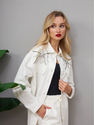 Gabardi Elişlemeli Gömlek