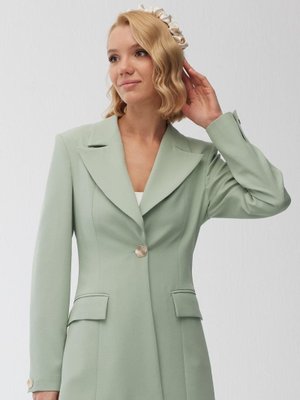 Tek Düğmeli Kuplu Blazer Ceket Mint Tek Düğmeli Kuplu Blazer Ceket Mint