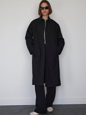 Siyah Grace Pamuklu Trençkot