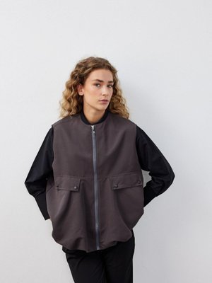 Büzgülü Bomber Yelek Antrasit