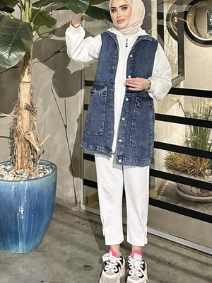 Farah Kot Yelek Koyu Mavi