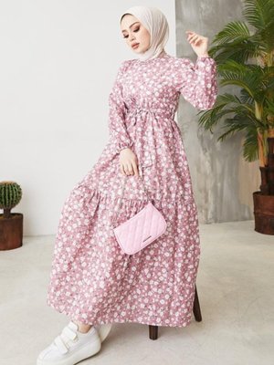 Papatya Desenli Elbise