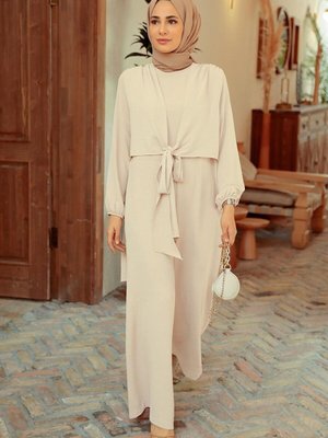 Bağlamalı Bej Tulum