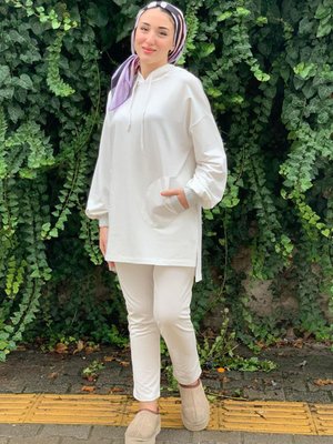 Ekru Garnili İki İplik Takım