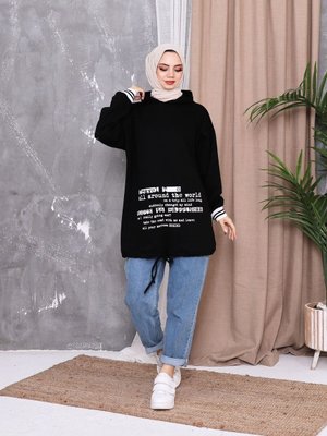 Kapüşonlu İp Sweatshirt