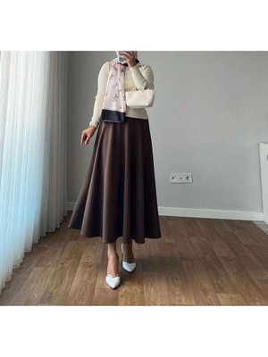 Scuba Mevlana Kloş Etek Kahve