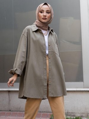 Tek Cepli Gabardin Gömlek Tek Cepli Gabardin Gömlek