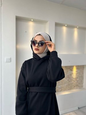 Kapüşonlu Sweat Elbise