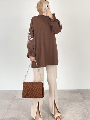 Kol Nakışlı Tunik Acı