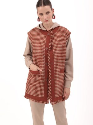 Grogren Ve Püskül Detaylı Yelek Grogren Ve Püskül Detaylı Yelek