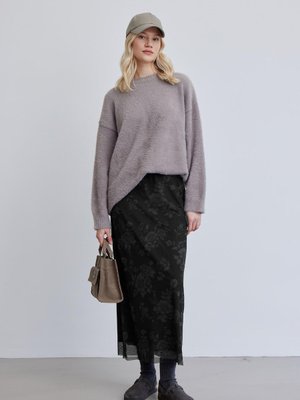 Desenli Tül Etek Retro Çiçek Desenli Tül Etek Retro Çiçek