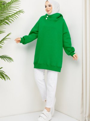 Yaka Detaylı Sweatshirt