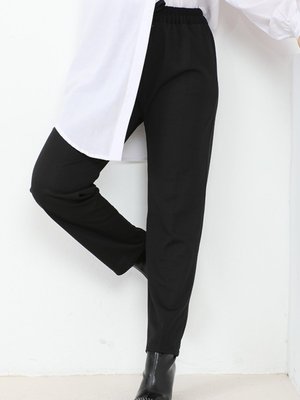 Zülal Beli Lastikli Cepli Pantolon Siyah