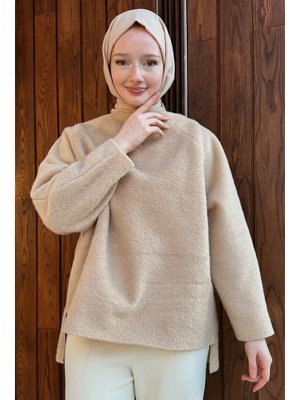 Karmen Ekru Kaşe Kazak