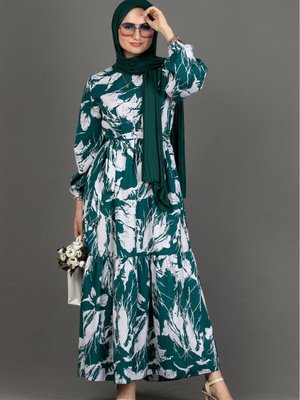 Lina Elbise Zümrüt Yeşili Lina Elbise Zümrüt Yeşili