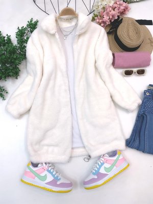 Fermuarlı Peluş Ceket