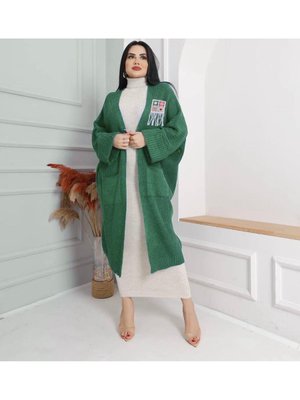 Hırka Uzun Katlamalı Kol Yeşil