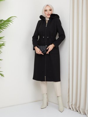 Kaşe Kışlık Kaban Kapüşonlu