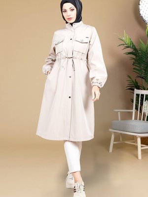 Bej Yağmurluk Bondit