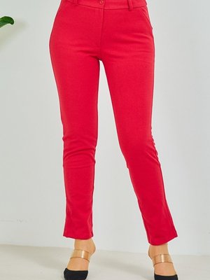 Femina Cepli Pantolon Kırmızı