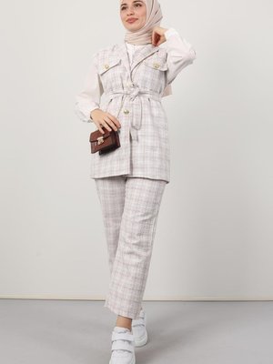 Tüvit Ceketli Takım Vizon