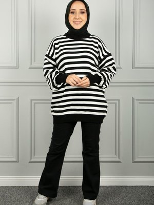 Beyaz Çizgili Tunik