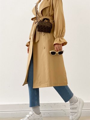 Kuşaklı Trençkot Bej Kuşaklı Trençkot Bej
