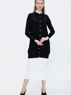 Merserize Triko Hırka Ns 22y Siyah