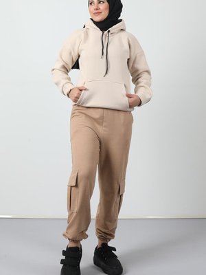 Paçası Lastikli Eşofman Altı Sütlükahve Paçası Lastikli Eşofman Altı Sütlükahve