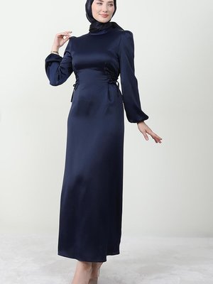 Sahra Elbise Lacivert Sahra Elbise Lacivert