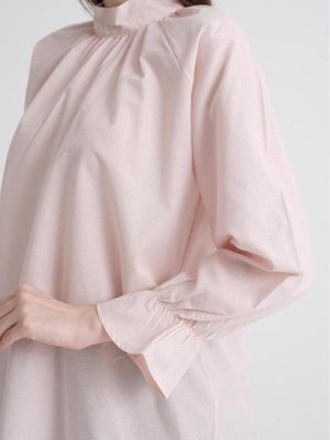 Kolu Büzgülü Poplin Gömlek