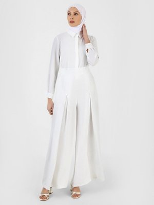 Aerobin Geniş Paça Pantolon Etek Off White Aerobin Geniş Paça Pantolon Etek Off White