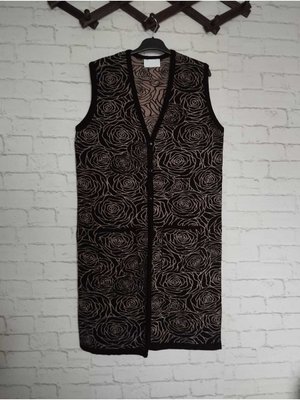 Kışlık, Kalite Çelik, Akrilik Örme ,2 Cepli, Düğmeli, V Yaka Extra Uzun Triko Yelek