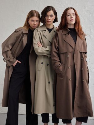 Acı Kahve Düğmeli Kruvaze Trençkot Acı Kahve Düğmeli Kruvaze Trençkot