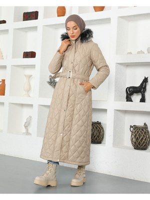 Kemerli Kapitone Tam Boy Mont