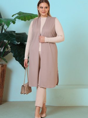 Kadin Tesettur Giyim Buyuk Beden Yazlik Anne Yelek Taş