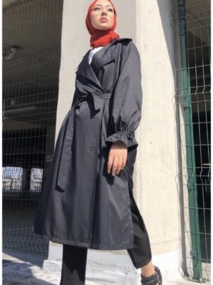 Düğmeli Trençkot Düğmeli Trençkot