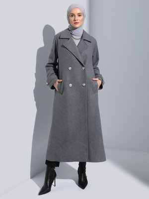 Antrasit Ceket Yaka Kaban Antrasit Ceket Yaka Kaban