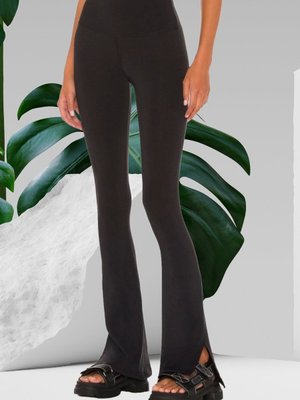 Siyah Yıtmaçlı Likralı Slim Pantolon